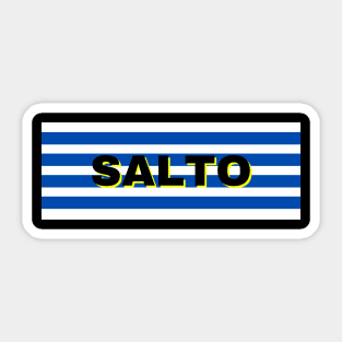 Salto City in Uruguay Flag Stripes Sticker